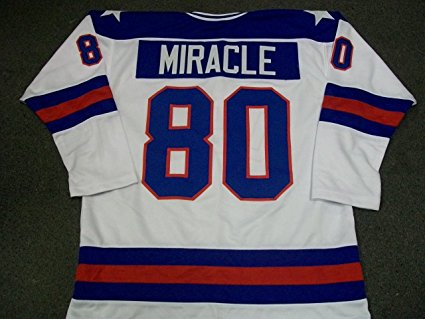 MIRACLE ON ICE 1980 USA Olympic Hockey Team Custom Throwback Jersey XL