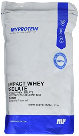 Myprotein Impact Whey Isolate Protein, Banana, 2.2 lbs (40 Servings)