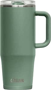 CamelBak Thrive Leak-Proof 32 oz Mug, Insulated Stainless Steel - For travel, coffee, tea, hot beverages - Spill Proof Cup-holder Compatible, Moss