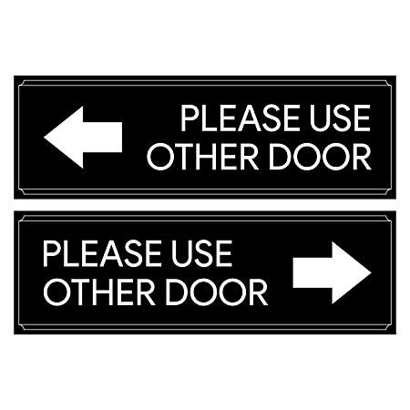 Please Use Other Door Sticker Decal Set - Self Adhesive, Peel-Off, For Offices, Stores, Businesses