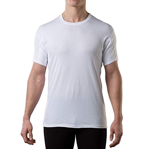 T THOMPSON TEE Sweatproof Undershirt for Men with Underarm Sweat Pads (Original Fit, Crew Neck)