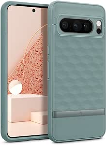 Caseology Parallax 3D Ergonomic Design Case Compatible with Google Pixel 8 Pro case 5G [Military Grade Drop Tested](2023) - Sage Green