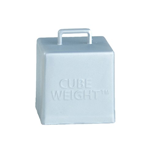 Cube Weight Balloon Weight, 65g, Metallic Silver, 10 Piece