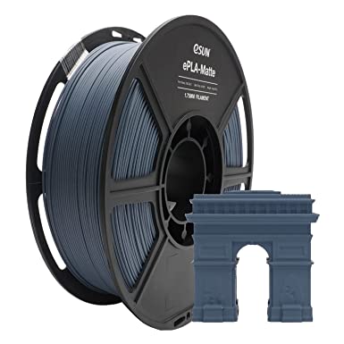 eSUN Matte PLA Filament 1.75mm, Low Density Matte 3D Printer PLA Filament, 1KG Spool 3D Printing Filament for 3D Printers, Dark Grey 1