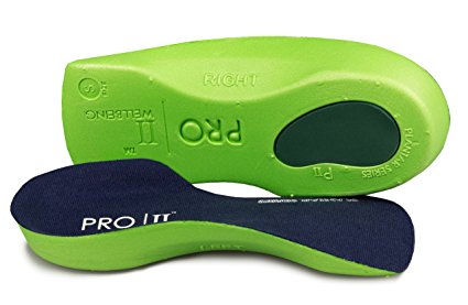 Pro11 Wellbeing – Full Length Orthotic Insoles with Pads – Plantar Fasciitis metatarsalgia Ultra Thin 3/4 Length