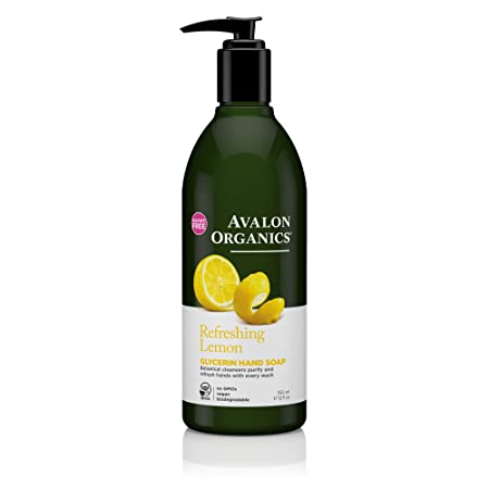 Avalon Organics Glycerin Hand Soap, Refreshing Lemon, 12 Fluid Ounce
