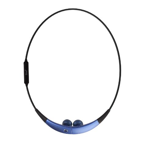 5ive S920 Wireless Bluetooth 40 Music Stereo Universal Headset Headphone Vibration Neckband Style for iPhone Samsung LG Smartphone Black-Blue