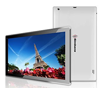 Simbans (TM) SX2W 10 Inch Tablet PC - Quad Core, 1GB, 8GB, Google Android 4.4 KitKat, HD Screen, Bluetooth- Thin, Light and Powerful Model