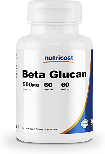Nutricost Beta Glucan 500mg 1,3D Glucan, 60 Veggie Capsules - Gluten Free, Non-GMO