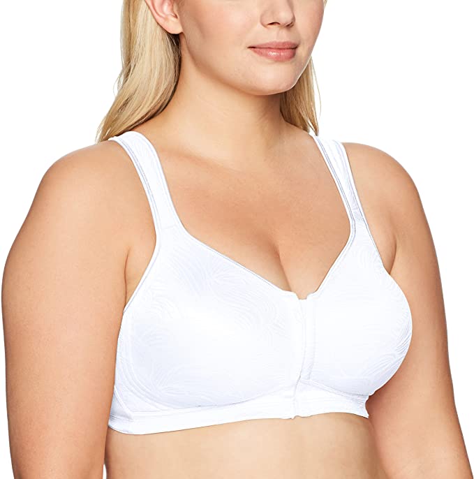 Playtex Women's 18 Hour Front Close Wirefree Back Support Posture Full Coverage Bra #E525