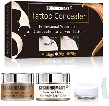 Tattoo Cover, Scar Concealer, Concealers, Tattoo Cover Up Makeup, Acne Concealer, Tattoo Concealer, Body Concealer, Professional Waterproof Concealer to Cover Tattoo,Scar,Birthmarks,Vitiligo, 20g 20g