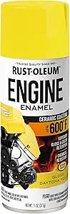 Rust-Oleum 366434 Engine Enamel Spray Paint, 11 oz, Gloss Yellow