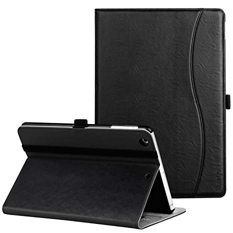Ztotop iPad Mini 1/2/3 Case, Premium Leather Folio Stand Protective Case Smart Cover with Multi-Angle Viewing, Pocket, Functional Elastic Strap for Apple iPad Mini 3/ Mini 2/ Mini 1 - Black