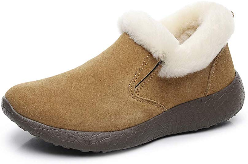 hello momoya Sheepskin Winter Boots Snow Boots Warm Shoes Warm Comfort Cozy Wool Cow Suede Shoes Ankle Bootie Australian Merino Sheepskin Slippers