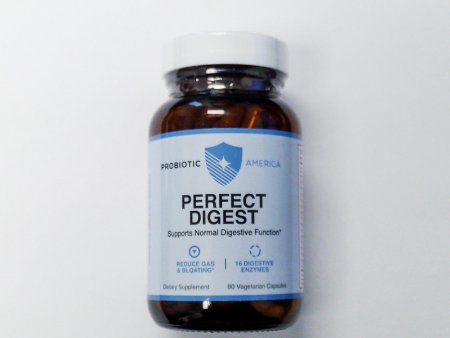 Perfect Digest - Digestive Function Gas-Bloating 16 Enzymes 90 Vegeterian Capsules