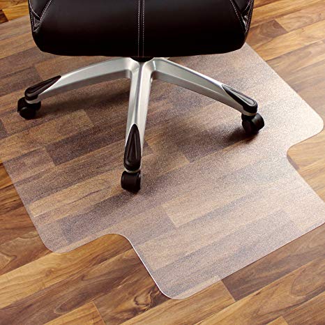 Marvelux 48" x 51" Polycarbonate (PC) Lipped Chair Mat for Hard Floors | Transparent Hardwood Floor Protector | Multiple Sizes