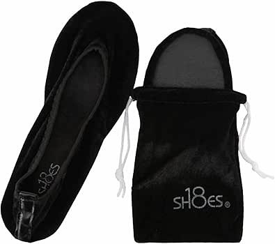 Shoes 18 Women's Foldable Portable Travel Ballet Flat Shoes w/Matching Carrying Case