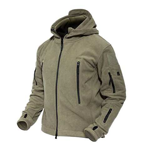 MAGCOMSEN Men 's Windproof Warm Military Tactical Fleece Jacket