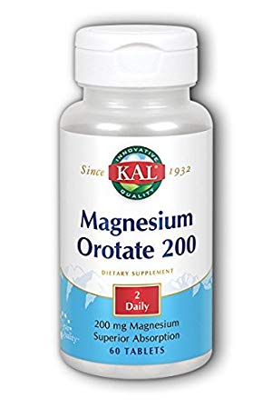 Kal 200 Mg Magnesium Orotate Tablets, 60 Count