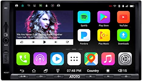 ATOTO A6 Double Din Android Car Navigation Stereo with Dual Bluetooth - Standard A6Y2710SB 1G/16G Car Entertainment Multimedia Radio,WiFi/BT Tethering Internet,Support 256G SD &More
