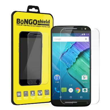 BinTEK Bongo Shield Motorola Moto X Style Screen Protector / Moto X Pure Screen Protector Ballistic Moto X Pure Tempered Glass / Moto X Style Tempered Glass - Compatible with XT1575 XT1572 XT1570