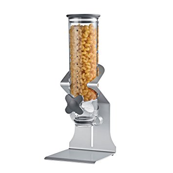 Zevro KCH-06140 Indispensable SmartSpace Dry Food Dispenser, Single Control, Stainless Steel, Silver