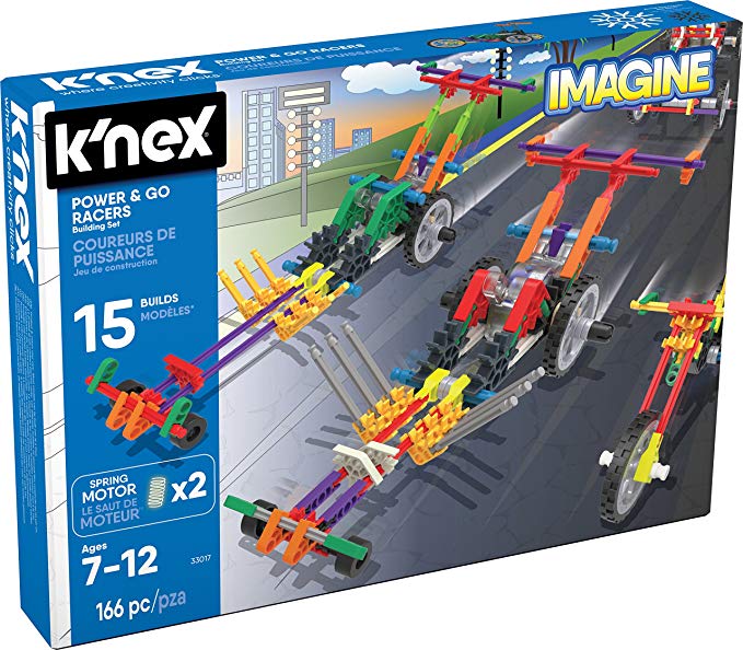 K'NEX Imagine - Power & Go Racers Building Set - 166 Pieces - Ages 7