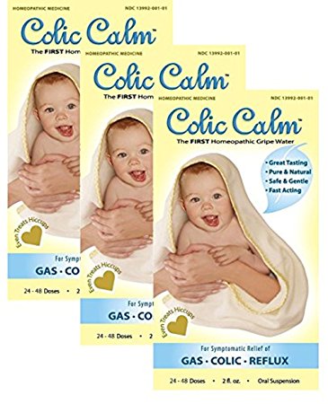 Colic Calm All Natural Gripe Water Colic Relief, 2oz (3 PACK)