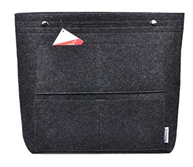 Vercord Long Large Felt Handbag Tote Purse Organizer Insert Liner Multi-Pocket