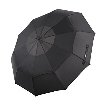 TOMSHOO Foldable Automatic Travel Umbrella, Lightweight, Compact, 10 Ribs