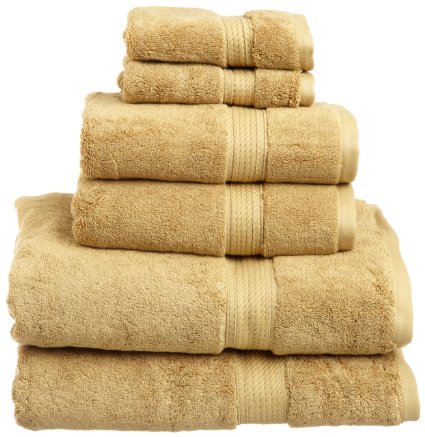 Superior 900 Gram Egyptian Cotton 6-Piece Towel Set Toast