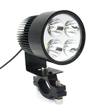 LEORX 12V-80V 20W Motorcycle E-bike LED Headlight Lamp Car Accessories (Black)