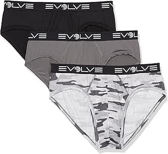 Evolve Men's Micro Sport 3 Pack No Show Brief