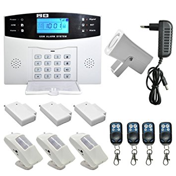 Professional Wireless Home and Office Security System Remote Control Intelligent LED Display Voice Prompt GSM WiFi Anti Burglar Alarm House and Business Surveillance Cameras Auto Dial Outdoor Siren