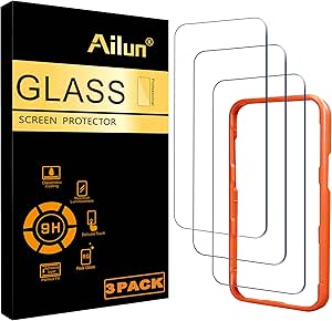 Ailun 3 Pack Screen Protector for iPhone 16 Pro Max [6.9 inch] with Installation Frame, Tempered Glass, Sensor Protection, Dynamic Island Compatible, Case Friendly