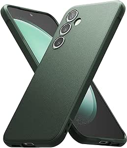 Ringke Onyx [Feels Good in The Hand] Compatible with Samsung Galaxy S23 FE Case, Great Grip Non-Slip Drop Protection Sleek Anti-Fingerprint Rugged Shockproof Phone Cover - Dark Green