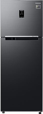 Samsung 385 L, 3 Star, Optimal Fresh , Digital Inverter with Display, Frost Free Double Door Refrigerator (RT42C553EBX/HL, Luxe Black, 2023 Model)