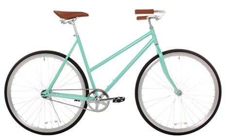 Vilano Women's Classic Urban Commuter Single Speed Bike Fixie Style City Mint Pearl Road Bicycle