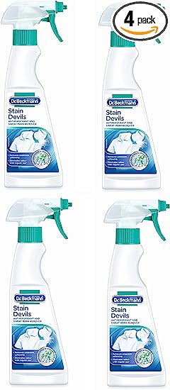 Dr Beckmann Stain Devils Antiperspirant & Sweat Mark Remover Spray (4 x 250ml)
