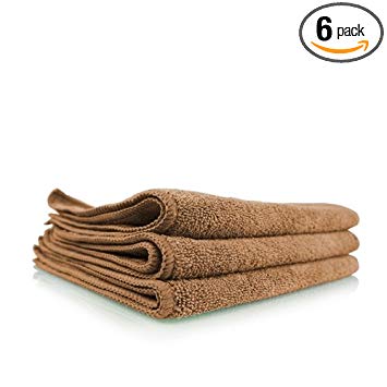 Chemical Guys MIC35406 Workhorse Professional Grade Microfiber Towel, Tan (16 in. x 16 in.) (Pack of 6)