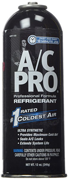 A/C PRO (ACP-102) PRO Professional Formula R-134a Ultra Synthetic Air Conditioning Refrigerant Refill - 12 oz.