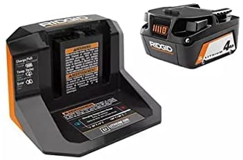 RIDGID 18V Lithium-Ion 4.0 Ah Battery and Charger Starter Kit