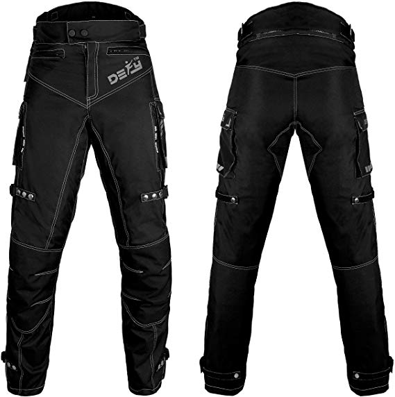 Motorcycle Pants For Men Biker Dual sport Motorbike Pant Waterproof, Windproof Riding Pants All-Weather with Removable CE Armored (Waist 34''- Inseam 34'')