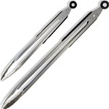 SureWare 12-Inch16-Inch Gourmet Quality Stainless Kitchen Grill Tongs 2 Pack