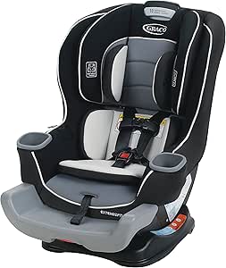 Graco Convertible Car Seat, Extend2Fit, Safe Rear-Facing Position, 10 Position Adjust, Gotham