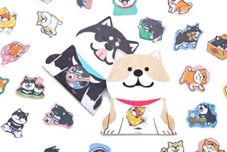 The Original Cute Stickers Set, Girl Stickers,Cute Shiba Inu/Akita, Laptop Stickers, Japanese Stickers, Water Bottle Notebook Decals,- No-Duplicate Pack (Series F)