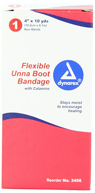 Dynarex Unna Boot with Calamine, 4 Inches X 10 Yards (Pack of 12)