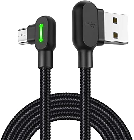 Mcdodo 90 Degree Micro USB Charging Cable Right Angle 2A High Speed Android Charger Cable Data Sync Compatible with Galaxy S6/S7/S4/S3 Huawei (4ft)