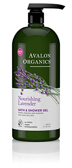 Avalon Organics Bath & Shower Gel, Nourishing Lavender, 32 Fluid Ounce