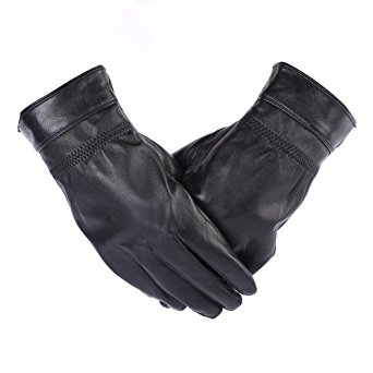 Men's Gloves Winter Leather Gloves for men Warm Lined Driving Gloves